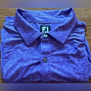 Foot Joy Men’s Painted Floral Lisle Self Collar Golf Shirt, Size 2XL, EUC